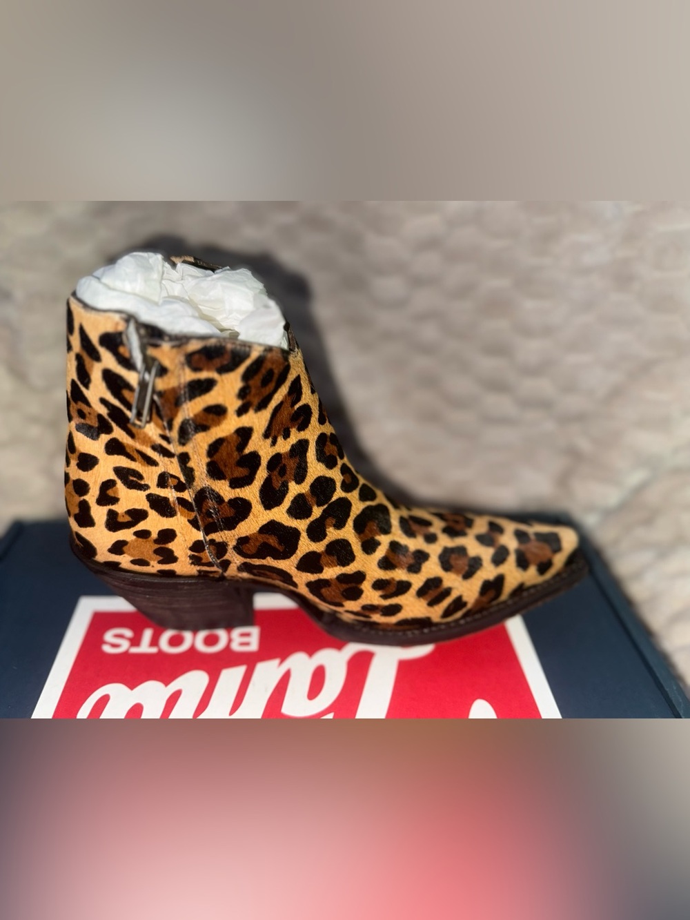 Tony Lama Women’s Anahi Leopard Ankle Boots - NWT